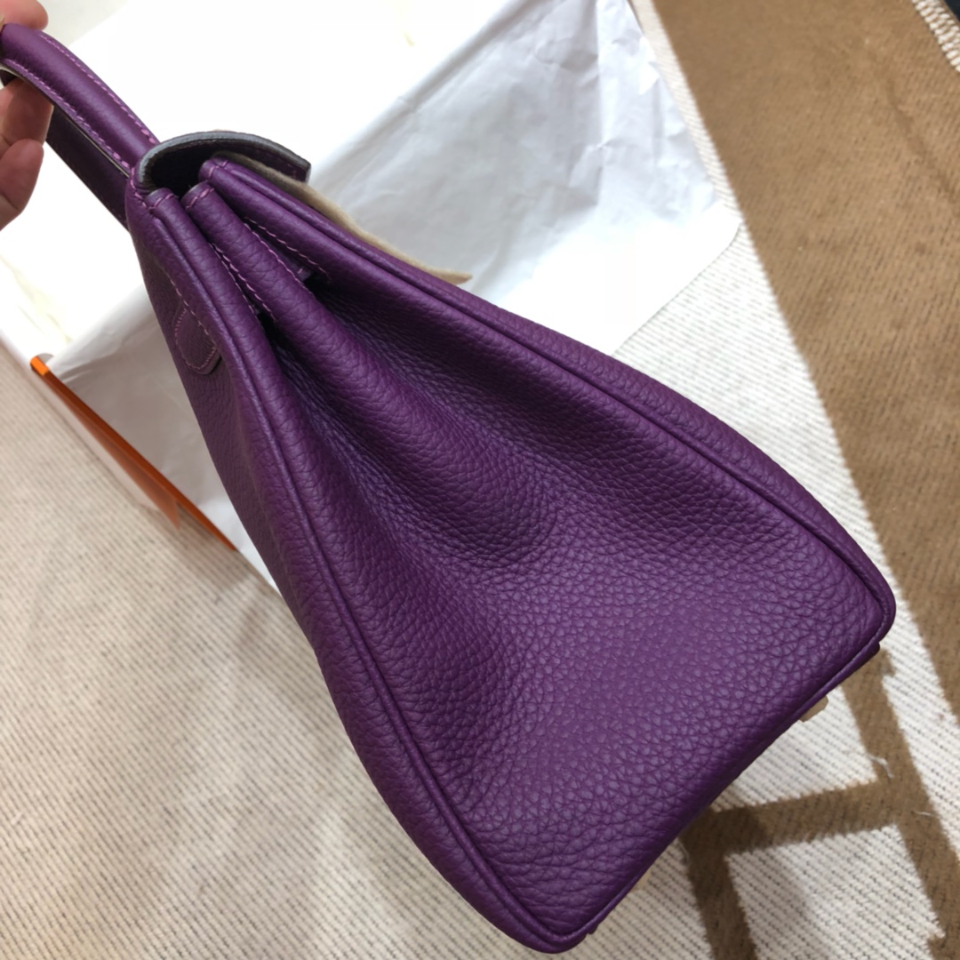 Hermes Kelly 28cm Handbag Shoulder Bag in Purple Togo Leather